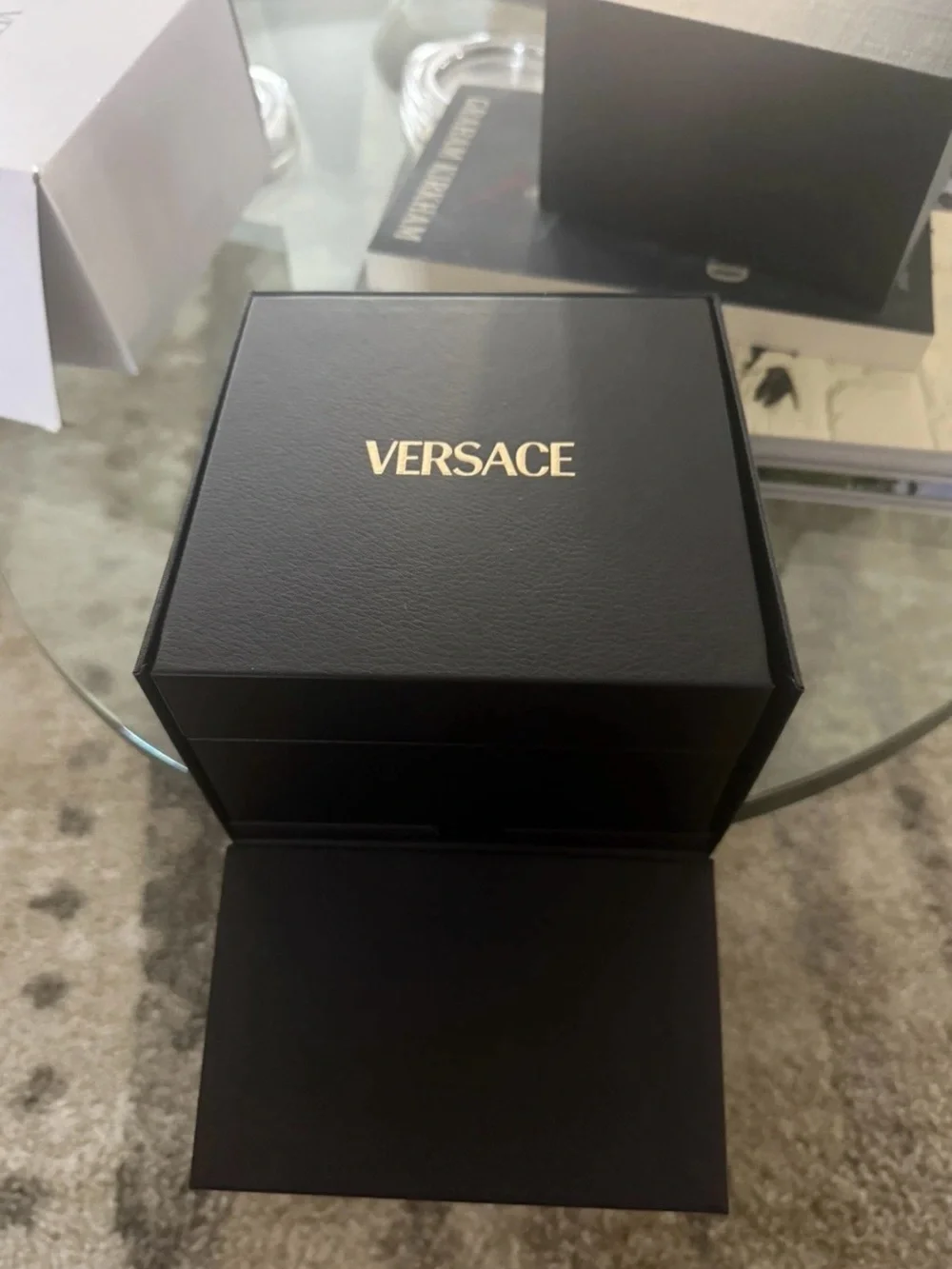 Versace V11060017 Hellenyium Blue Dial 42 mm Men's Watch New
